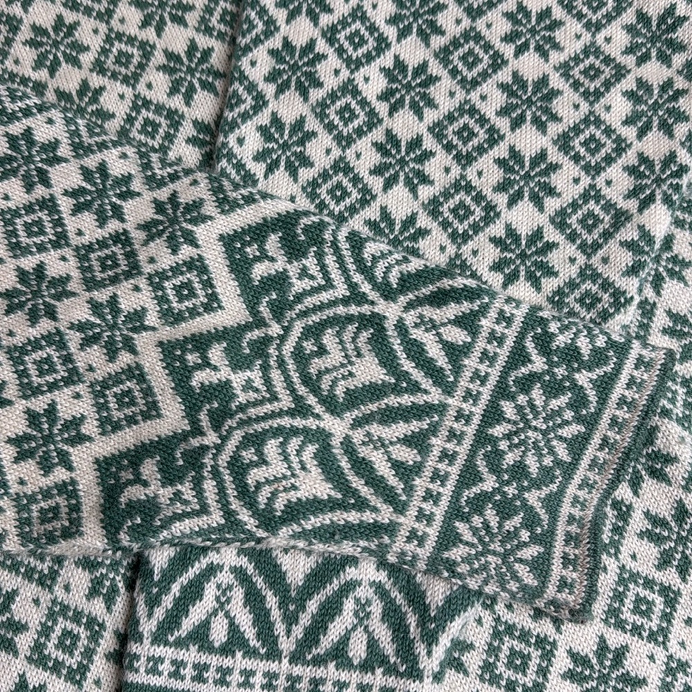 Dale of Norway Green and White Nordic Crewneck Sweater - Picture 4 of 5